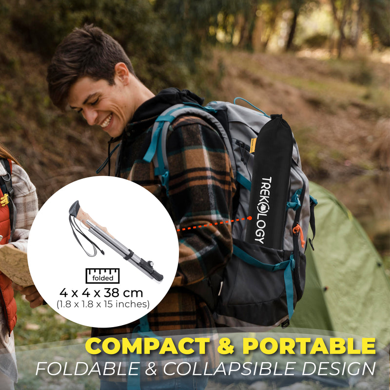 TREKOLOGY TREKZ XE Lightweight Collapsible Trekking Poles 2PCS (CA)