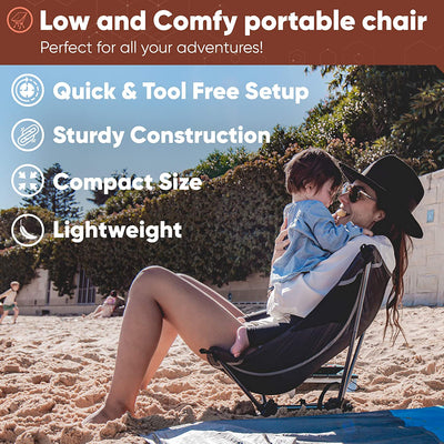 YIZI-LITE :Lightweight Camping Chair (BLUE)