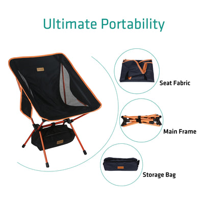Trekology YIZI-GO : Compact Portable Camping Chair with Fixed Height