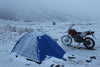 winter motorcycle camping