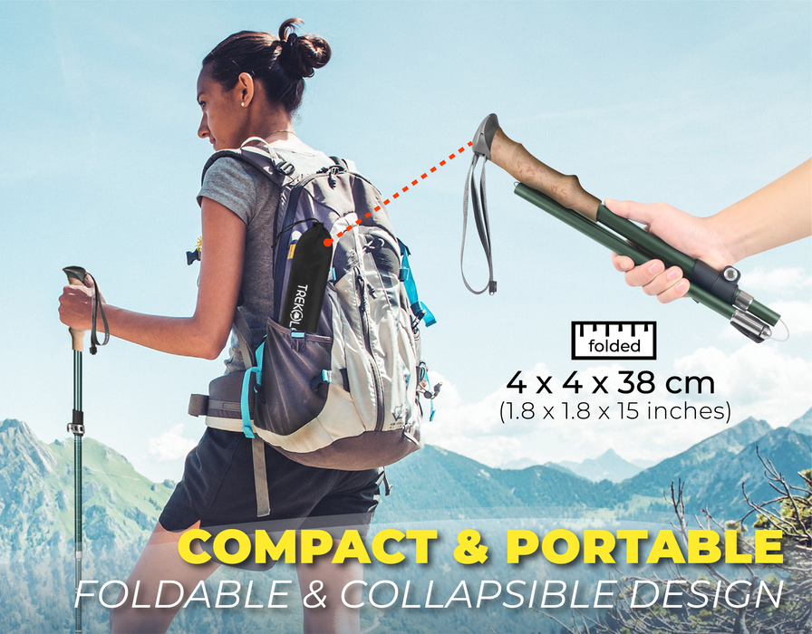 TREKOLOGY TREK-Z SE SET : FOLDABLE TREKKING HIKING POLE 2PCS (US)