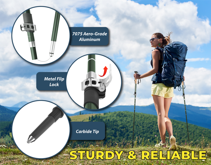 TREKOLOGY TREK-Z SE SET : FOLDABLE TREKKING HIKING POLE 2PCS (US)