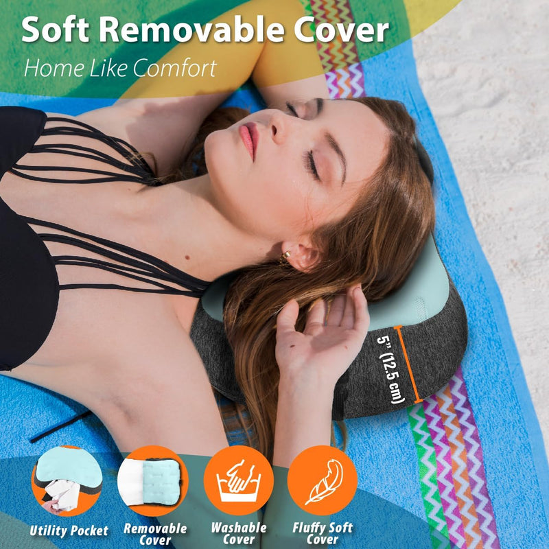TREKOLOGY Ultimate Beach Day Bundle: Mini Sand Table & ALUFT Mint Pillow (US)