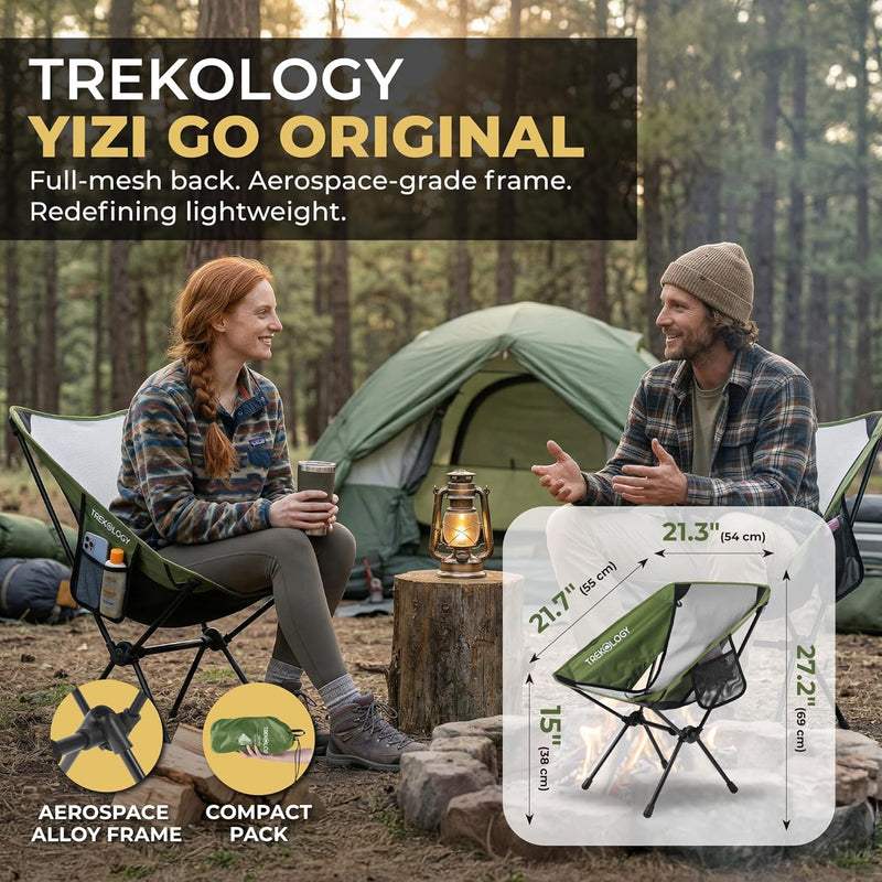 TREKOLOGY YIZI GO Compact Camping Chair - Fast-Pitch Setup & All-Terrain Grip (UK)