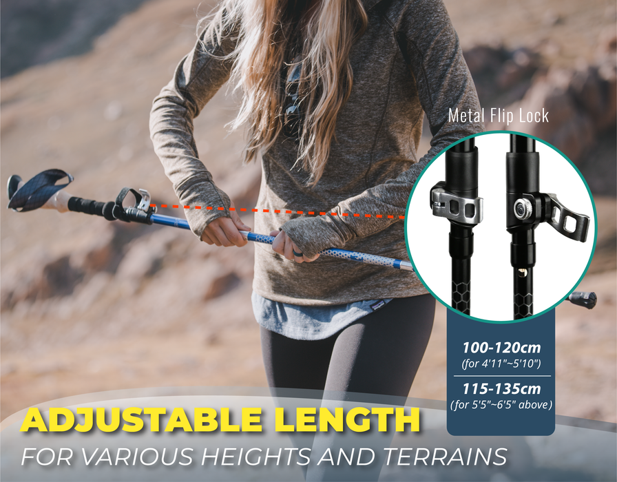 TREKOLOGY TREK-Z 2.0 Foldable Trekking Poles with EVA-Foam Handle (2pc/Set) (US)