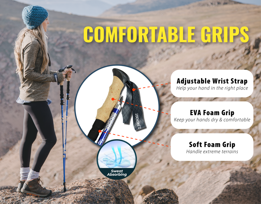 TREKOLOGY TREK-Z 2.0 Foldable Trekking Poles with EVA-Foam Handle (2pc/Set) (US)