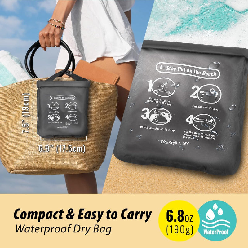 TREKOLOGY Ultimate Beach Day Bundle: Mini Sand Table & ALUFT Mint Pillow (US)