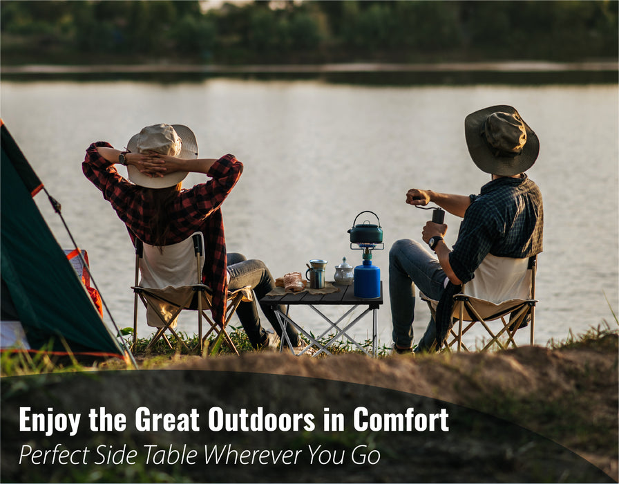 TREKOLOGY Foldable Aluminum Camping Table with Enforced Robust Hinged Connection. (US)