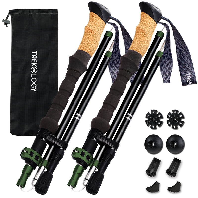 TREKOLOGY TREK-Z 2.0 Cork : Foldable Trekking Poles with Cork Handle (2pc/set) (US)