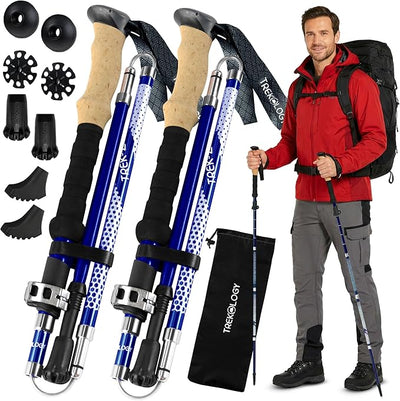 TREKOLOGY TREK-Z Eva: Foldable Trekking Poles with EVA-Foam Handle (2pc/Set) (US)