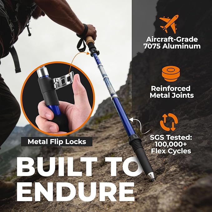 TREKOLOGY TREK-Z Eva: Foldable Trekking Poles with EVA-Foam Handle (2pc/Set) (UK)