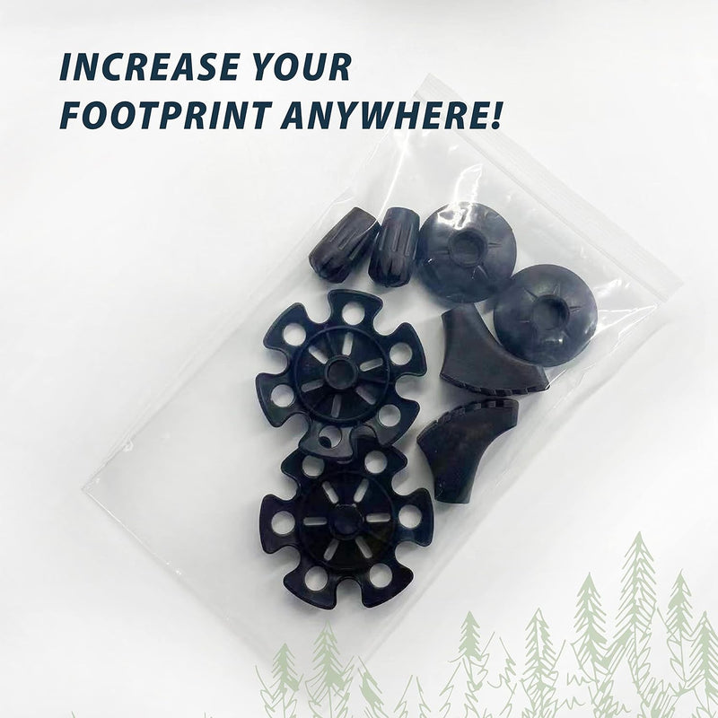 TREKOLOGY Trekking Pole Tips & Baskets Set (8-Piece Replacement Kit)(US)