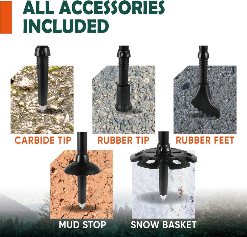 TREKOLOGY TREK-Z CORK : Collapsible Trekking Poles with Cork Handle (2pc/set) (AU)