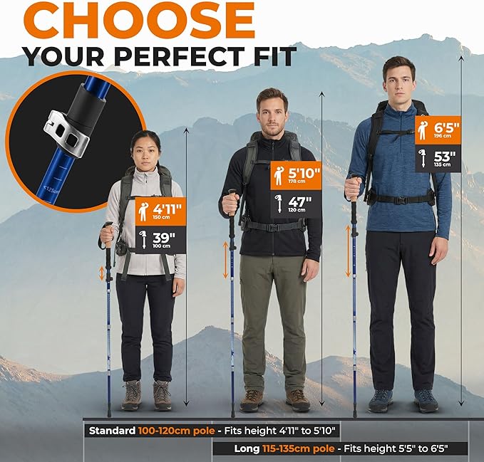 TREKOLOGY TREK-Z Eva: Foldable Trekking Poles with EVA-Foam Handle (2pc/Set) (UK)