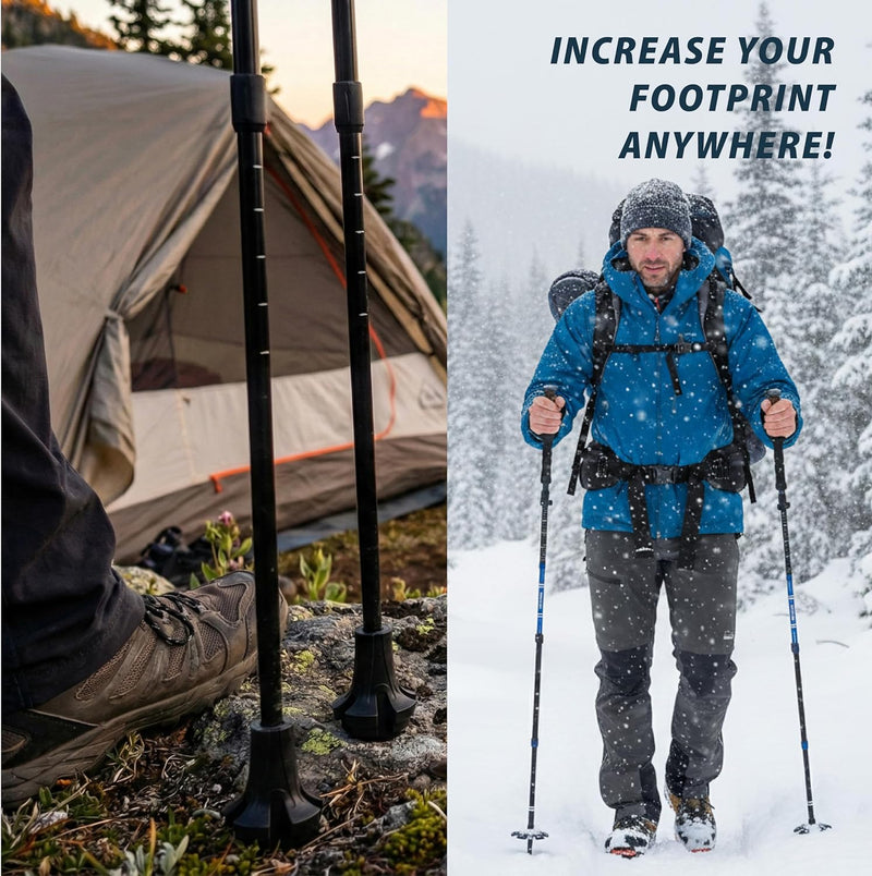 TREKOLOGY Universal Replacement Set: 4 Rubber Tips & 4 Snow Baskets (US)