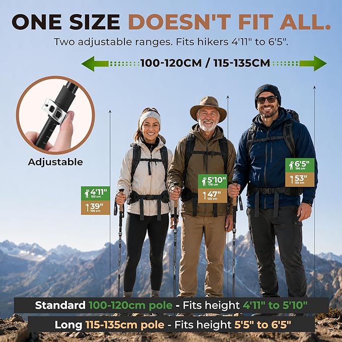 TREKOLOGY Trek-Z Collapsible Hiking Poles (2pc/Set) (US)