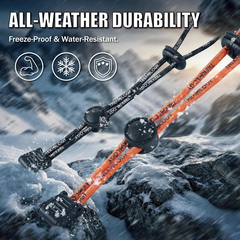 TREKOLOGY Universal Walking Stick Holder & Backpack Bungee Straps (4-Pack) (US)
