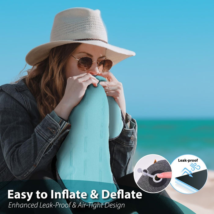 TREKOLOGY Aluft Mint : Inflatable Beach Pillow (US)