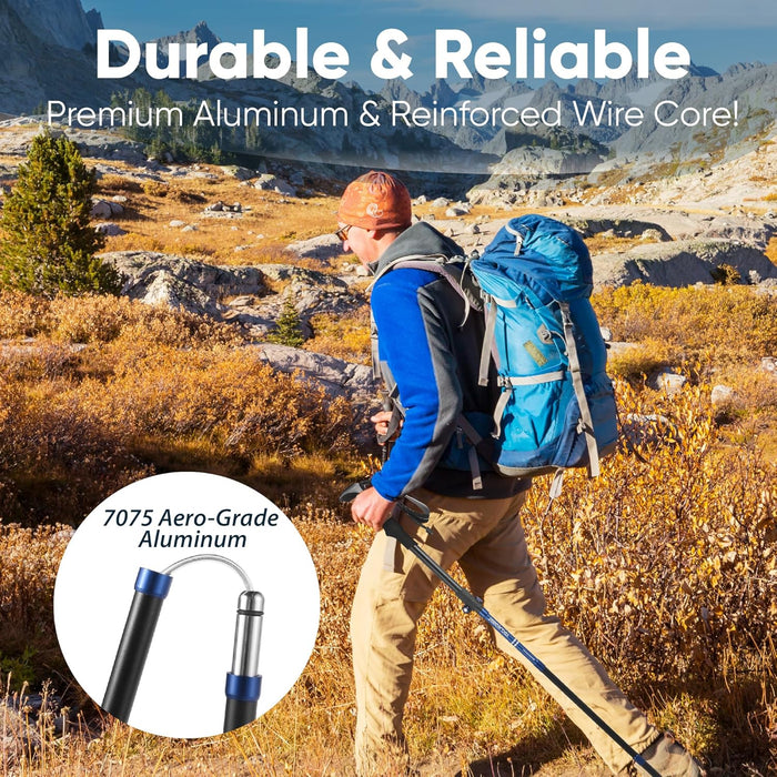 TREKOLOGY TREKZ Cork SE Lightweight Collapsible Hiking Pole (1 Pole Package) (UK)