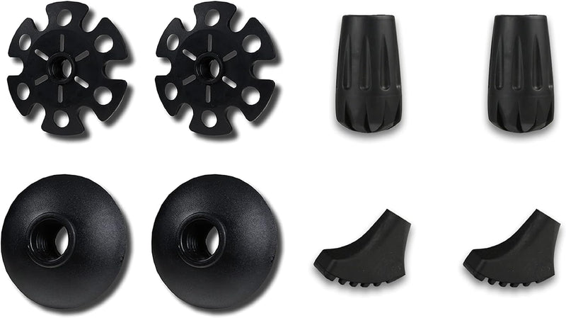 TREKOLOGY Trekking Pole Tips & Baskets Set (8-Piece Replacement Kit)(US)