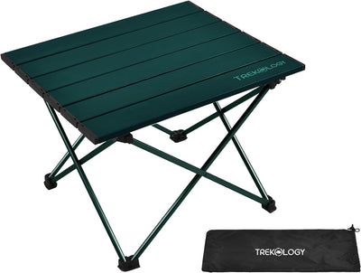 TREKOLOGY Foldable Aluminum Camping Table with Enforced Robust Hinged Connection. (US)