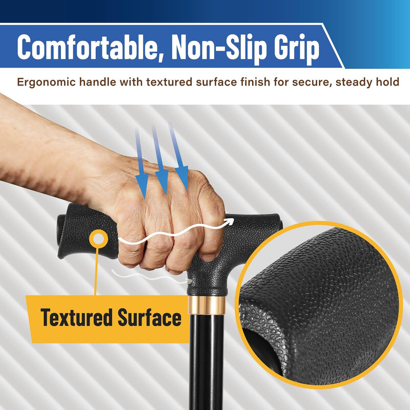 TREKOLOGY Self-Standing Quad Cane | Adjustable Walking Stick for Seniors (CA)