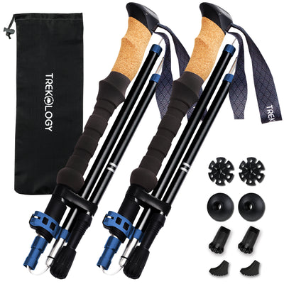 TREKOLOGY Trek-Z 2.0 Cork : Ultralight Collapsible Trekking Poles (UK)