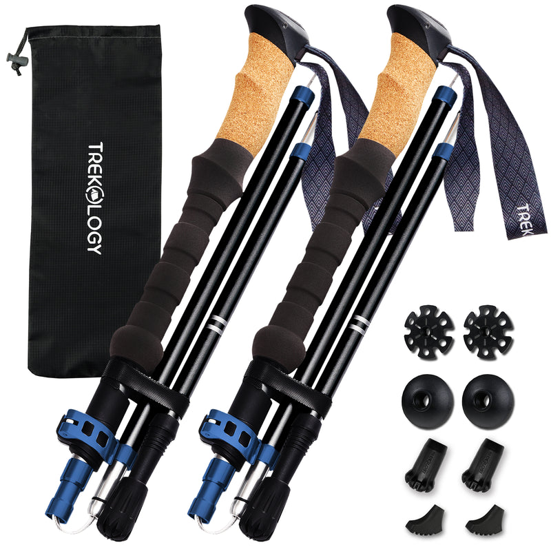 TREKOLOGY TREK-Z 2.0 Cork : Foldable Trekking Poles with Cork Handle (2pc/set) (US)