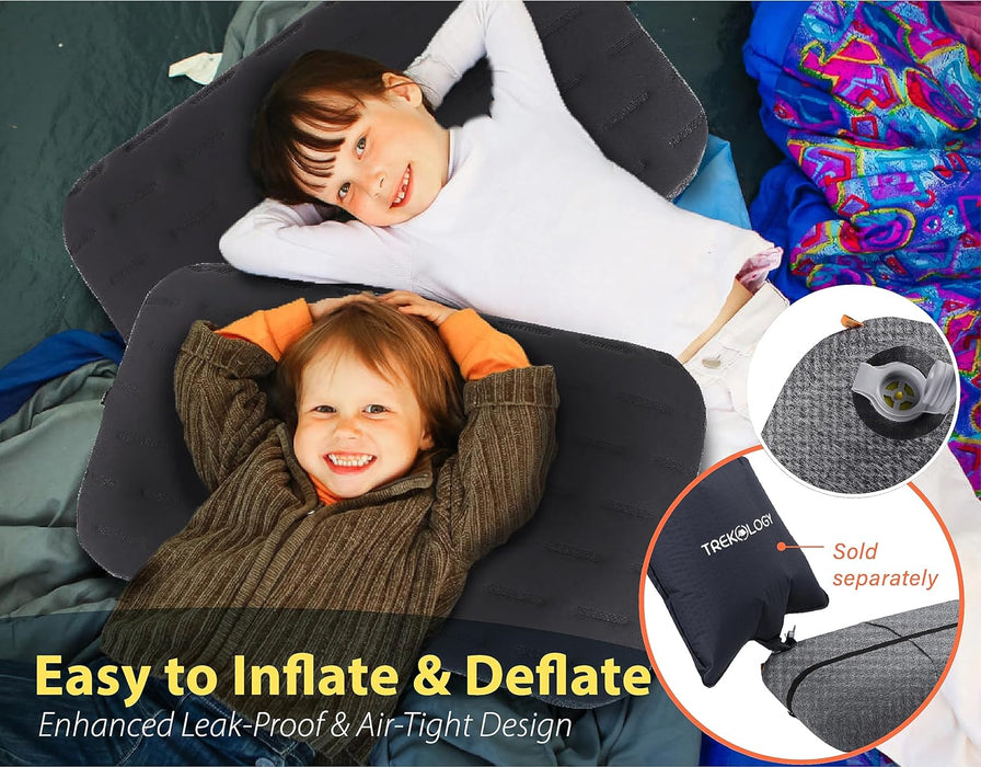 TREKOLOGY ALUFT Ultra: Large Inflatable Pillow for Camping (US)