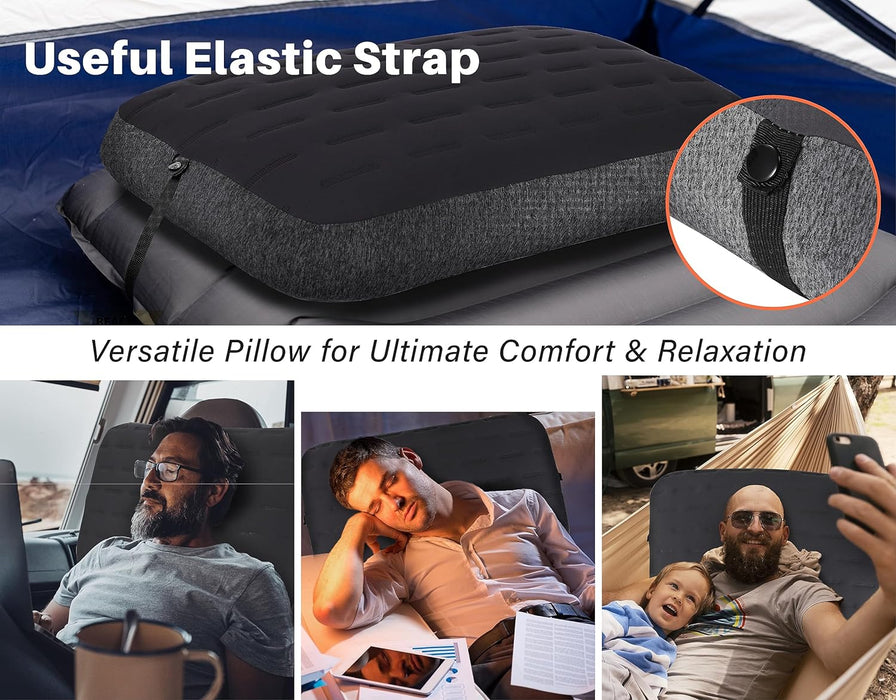 TREKOLOGY ALUFT Ultra: Large Inflatable Pillow for Camping (US)