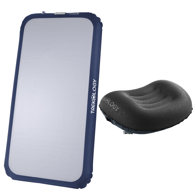 TREKOLOGY Ultimate Sleep Bundle: Twin Air Mattress & ALUFT 2.0 Pillow (US)