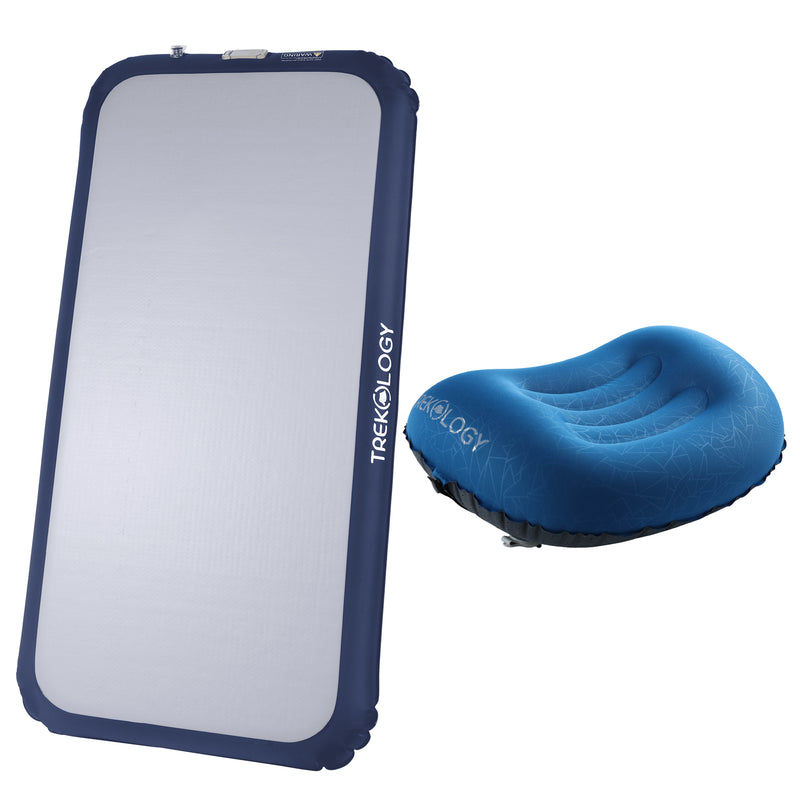 TREKOLOGY Ultimate Sleep Bundle: Twin Air Mattress & ALUFT 2.0 Pillow (US)