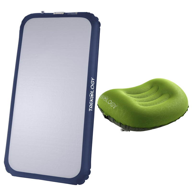 TREKOLOGY Ultimate Sleep Bundle: Twin Air Mattress & ALUFT 2.0 Pillow (US)