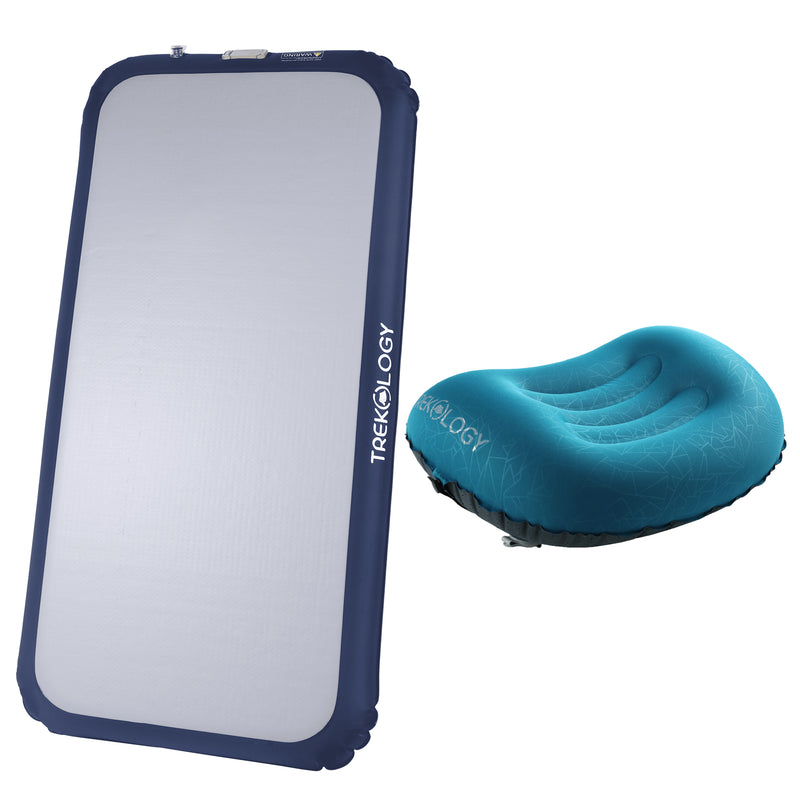 TREKOLOGY Ultimate Sleep Bundle: Twin Air Mattress & ALUFT 2.0 Pillow (US)