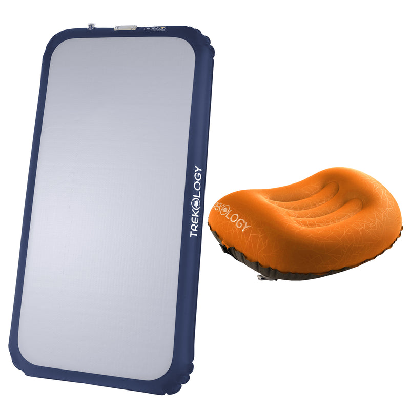 TREKOLOGY Ultimate Sleep Bundle: Twin Air Mattress & ALUFT 2.0 Pillow (US)