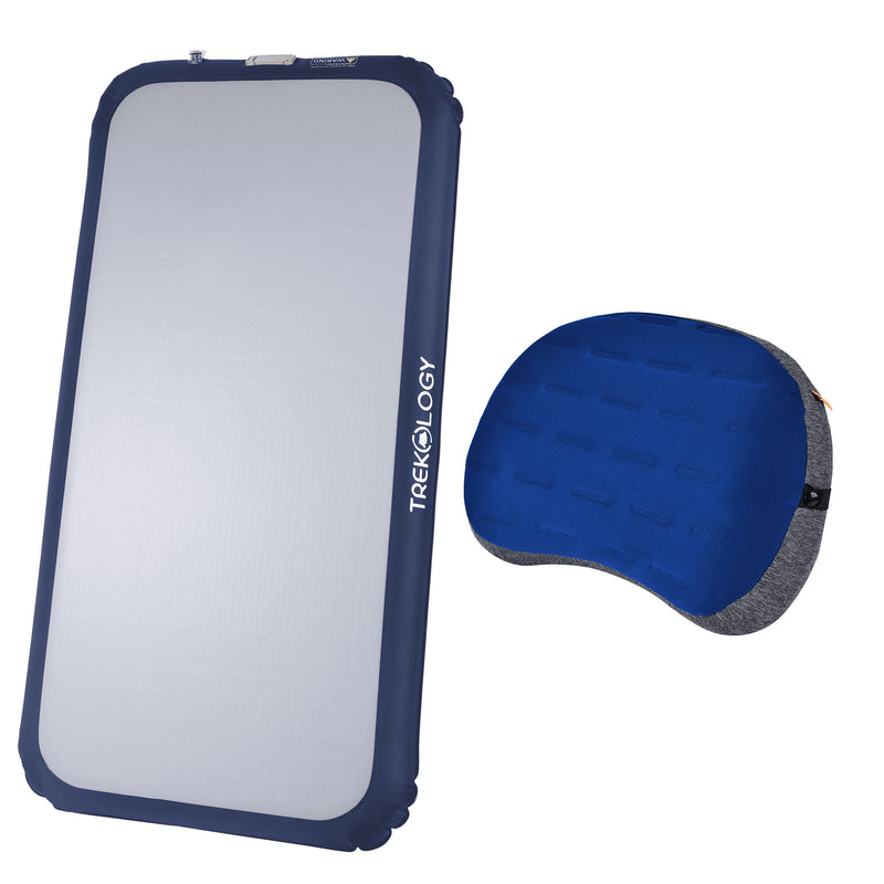 TREKOLOGY Rapid Sleep Bundle: Air Mattress & ALUFT Plus SE Pillow | Trekology