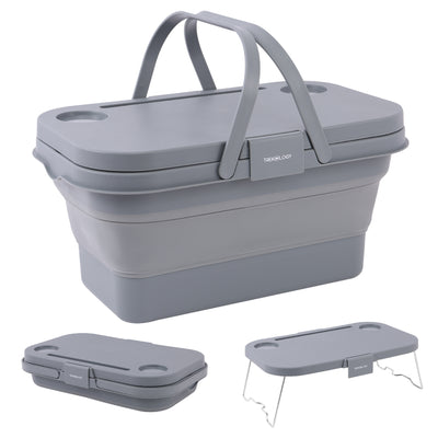 16L Collapsible Bucket with Portable Table