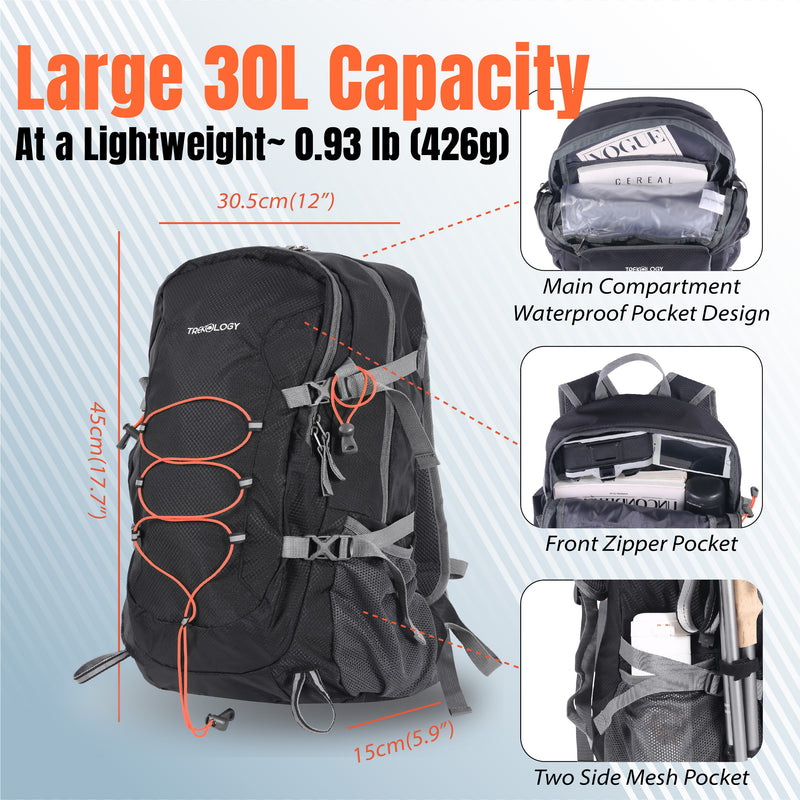 TREKOLOGY 30L Lightweight Packable Backpack TREKOLOGY 30L Lightweight Packable Backpack