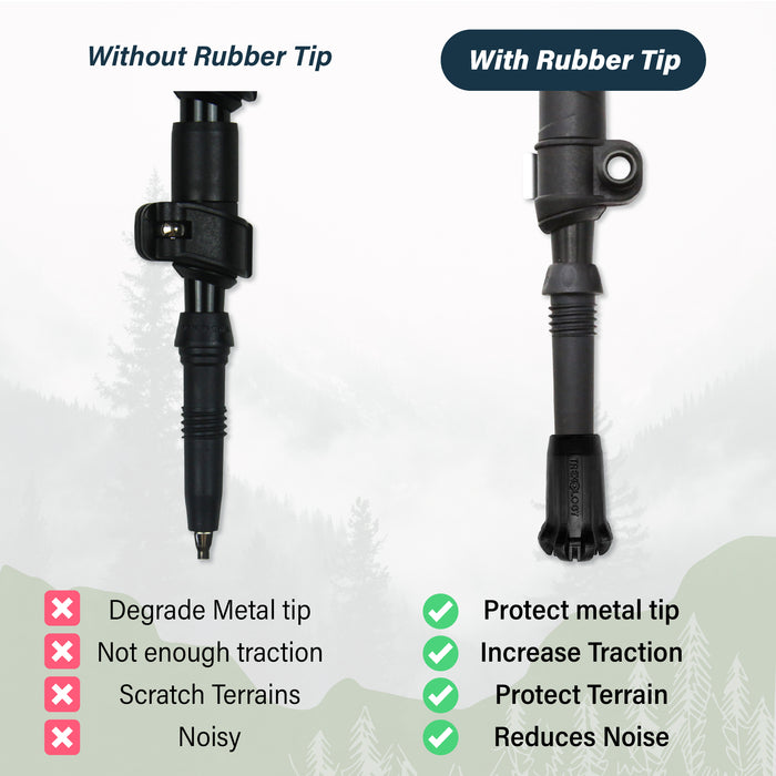 TREKOLOGY Trekking Poles Rubber Tips Accessories With Logo (US)