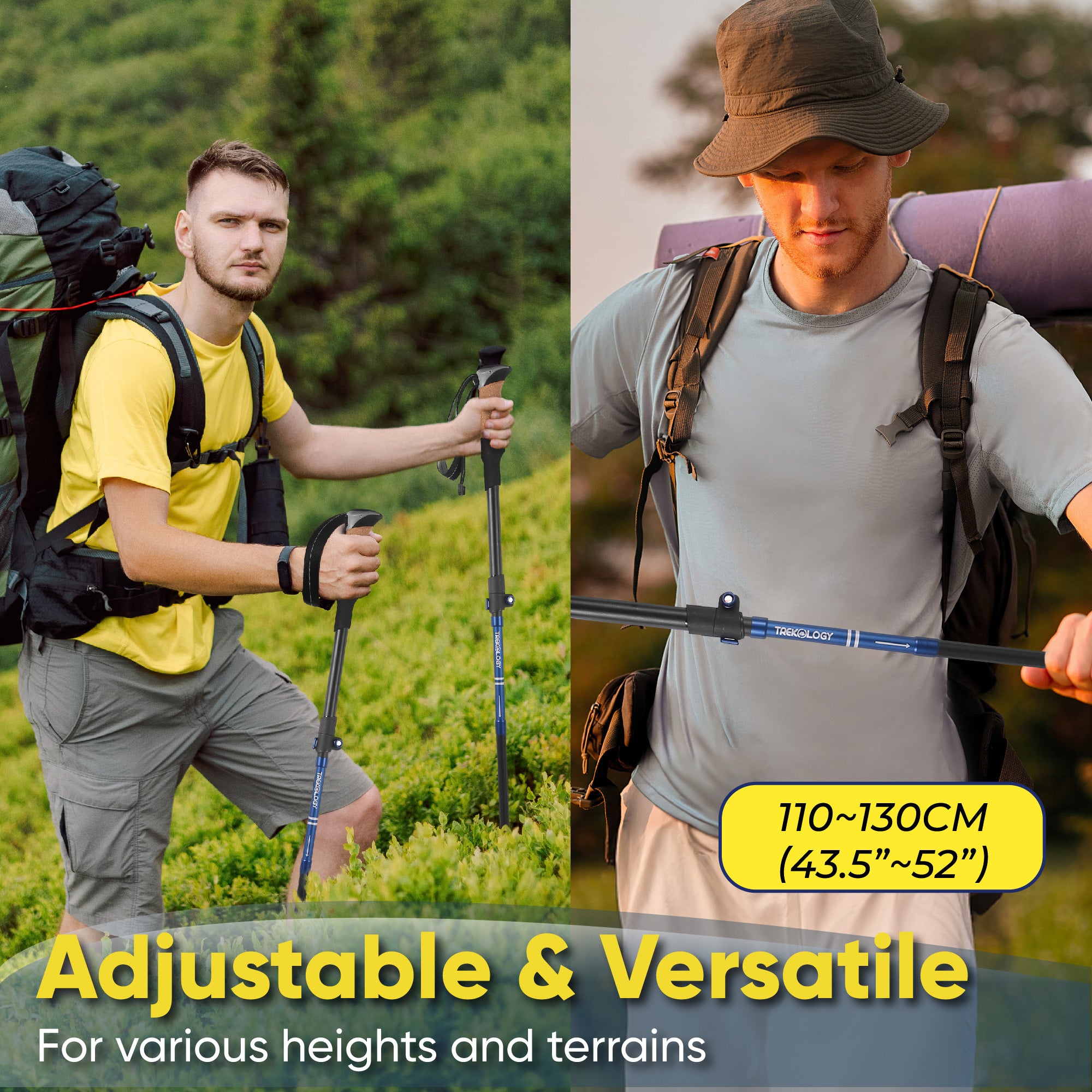 TREKZ SE Set 2 Bastoncini Trekking Pieghevoli - Bastoni Da