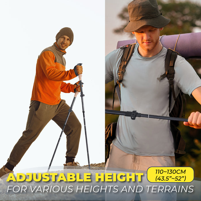 TREKOLOGY TREK-Z XE FOLDABLE TREKKING HIKING POLE SET 2PCS WITH 6 TIPS (US)