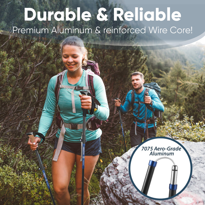 TREKOLOGY Cork SE Collapsible Trekking Poles with Cork Grips (CA)