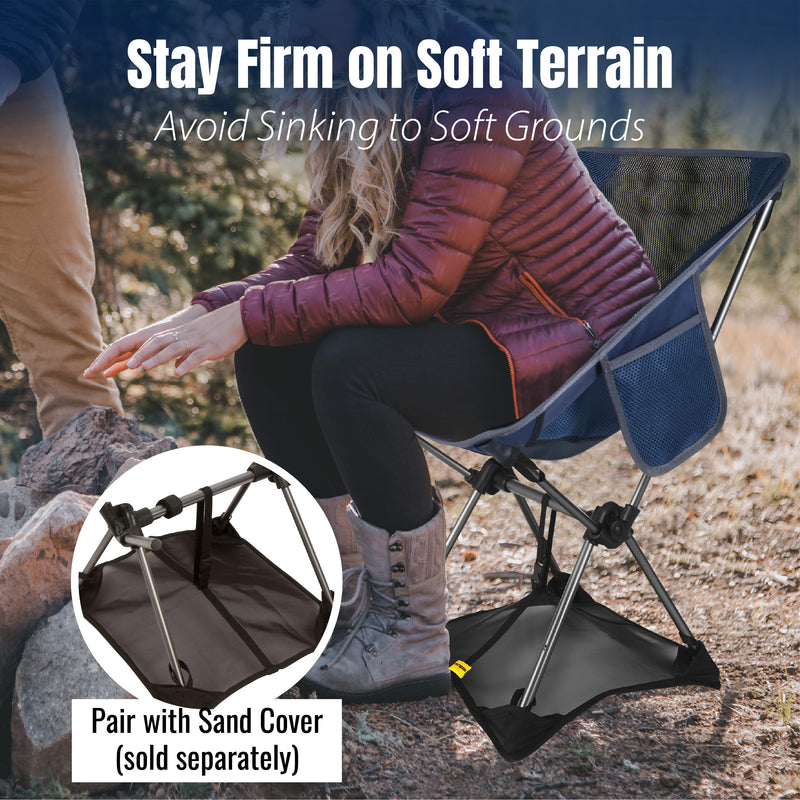 TREKOLOGY Ultralight Lounge Bundle: YIZI GO Chair (Black & blue) & Folding Beach Table (UK)