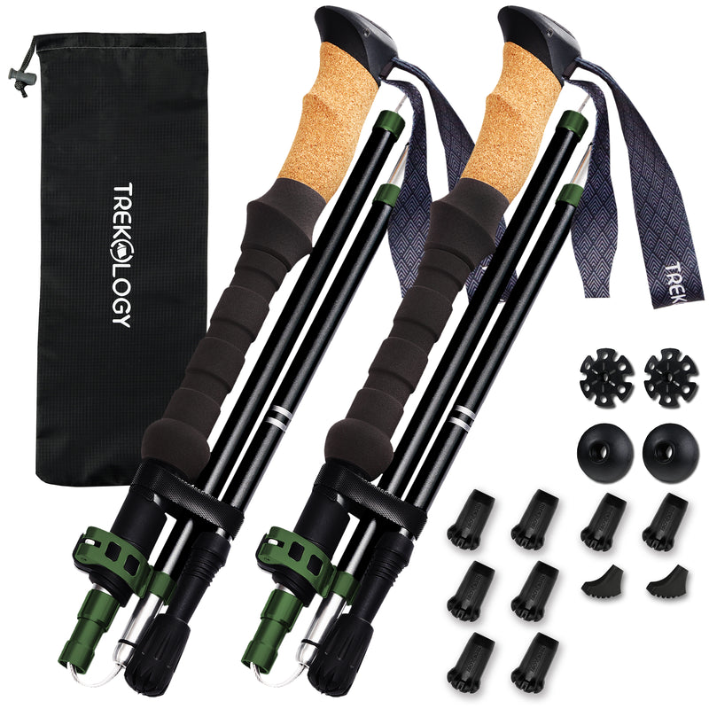 TREKOLOGY Trek-Z Cork Poles & Replacement Tips Bundle (US)