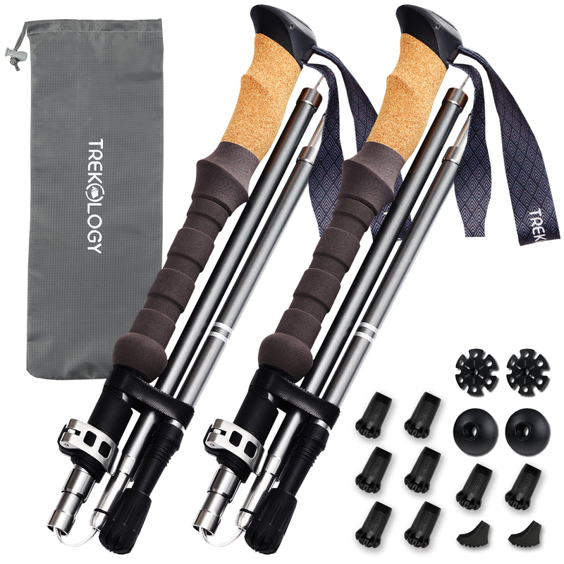 TREKOLOGY Trek-Z Cork Poles & Replacement Tips Bundle (US)
