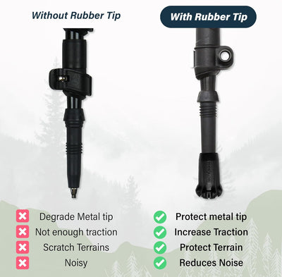 TREKOLOGY Trek-Z Collapsible Hiking Poles | Complete Set with 6 Rubber Tips