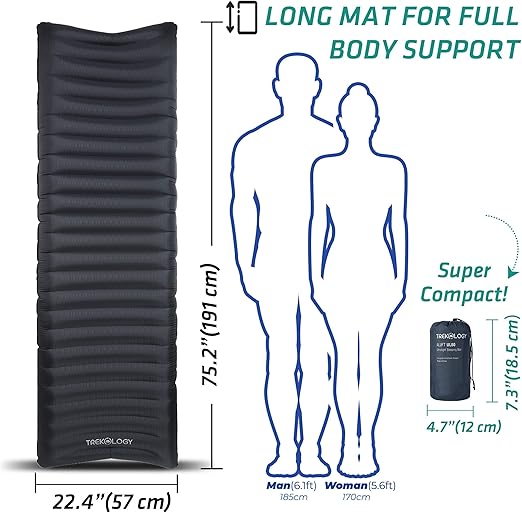 TREKOLOGY UL80 Ultralight Sleeping Pad & Pump Bag Bundle (US)
