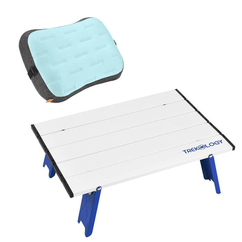 TREKOLOGY Ultimate Beach Day Bundle: Mini Sand Table & ALUFT Mint Pillow (US)