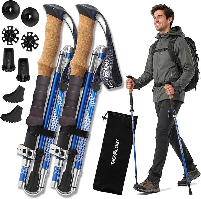 TREKOLOGY Trek-Z Collapsible Hiking Poles (2pc/Set) (US)