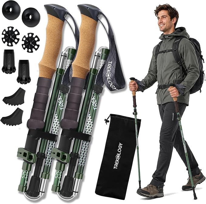 TREKOLOGY Trek-Z Collapsible Hiking Poles (2pc/Set) (US)